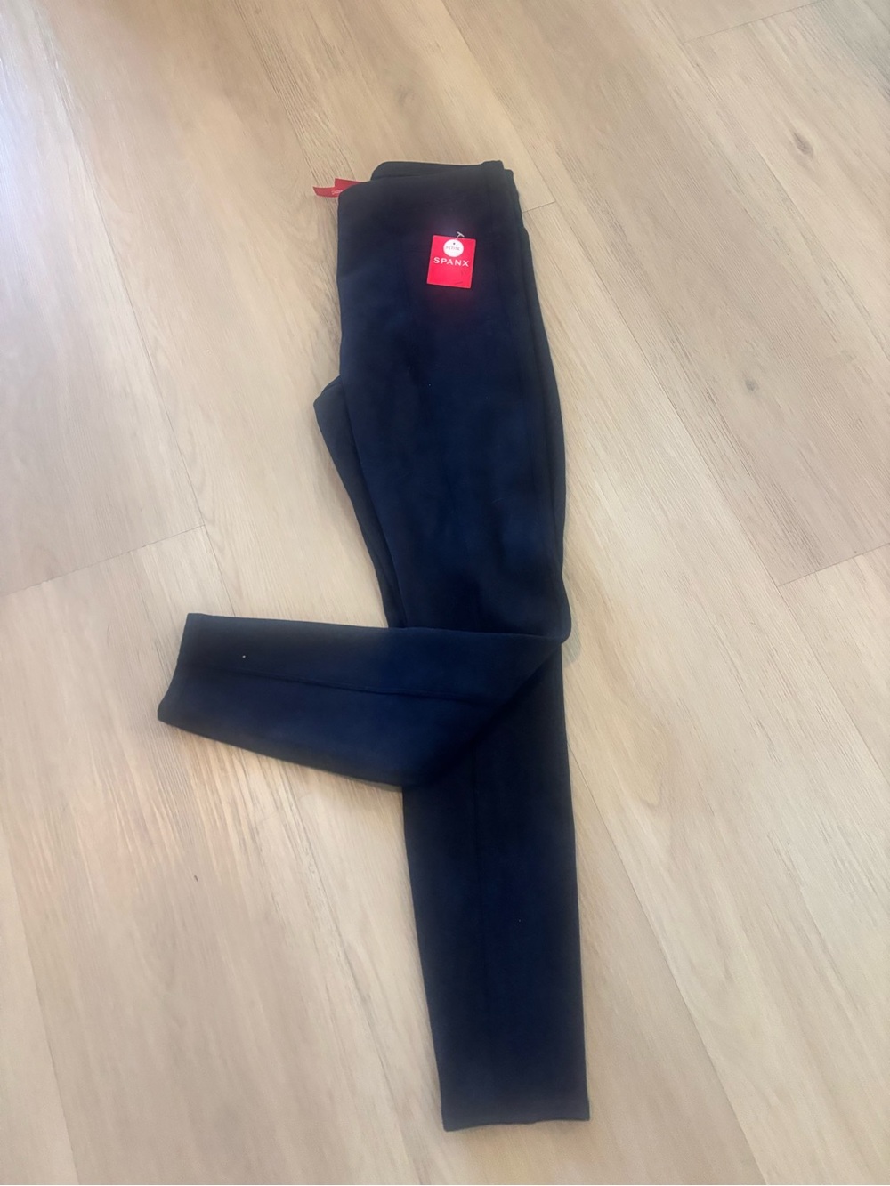SPANX navy faux suede Ponte Leggings